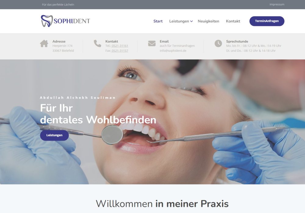 Unsere Webseite